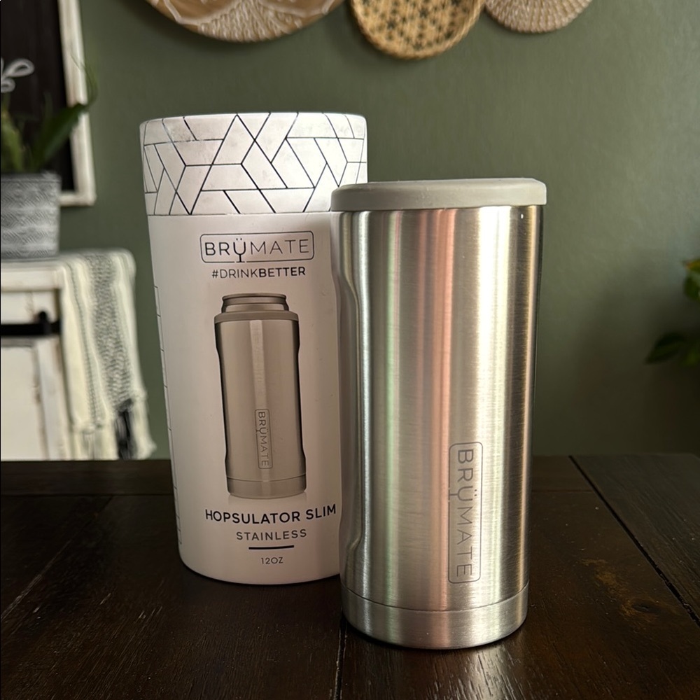 BruMate Hopsulator Slim in Stainless. Fits 12oz Slim Cans! New!